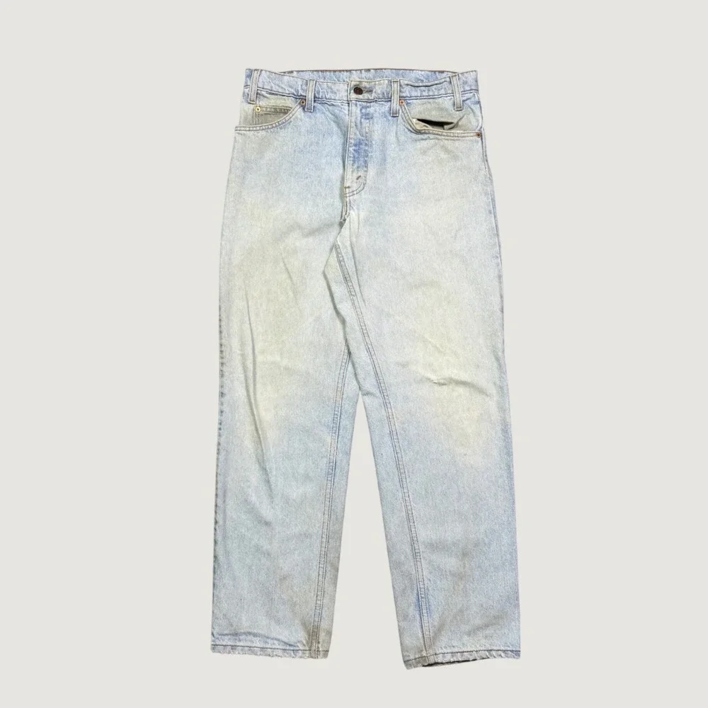 Vintage Levis 550 Orange Tab Relaxed Fit Tapered Leg Light Wash Jeans 33x30